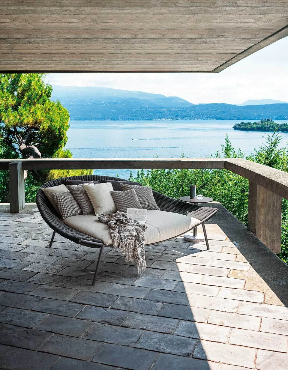 RODA Arena outdoor furniture on a terrace, catalog photograph 2