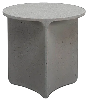 RODA Aspic round concrete side table with exposed aggregate finish, outdoor side table by Gordon Guillaumier