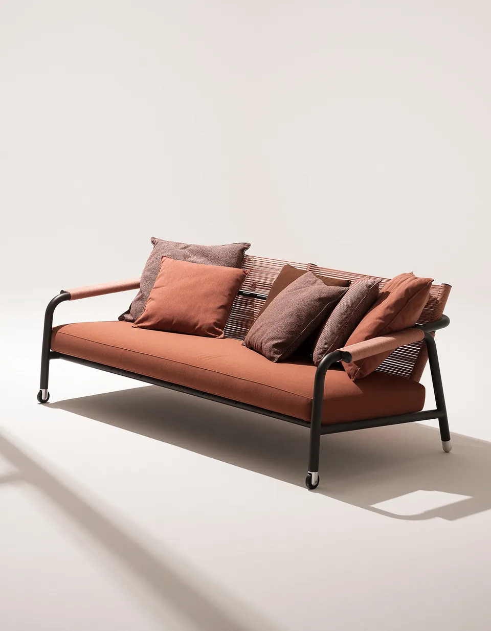 RODA Astra outdoor furniture on a terrace, catalog photograph 3
