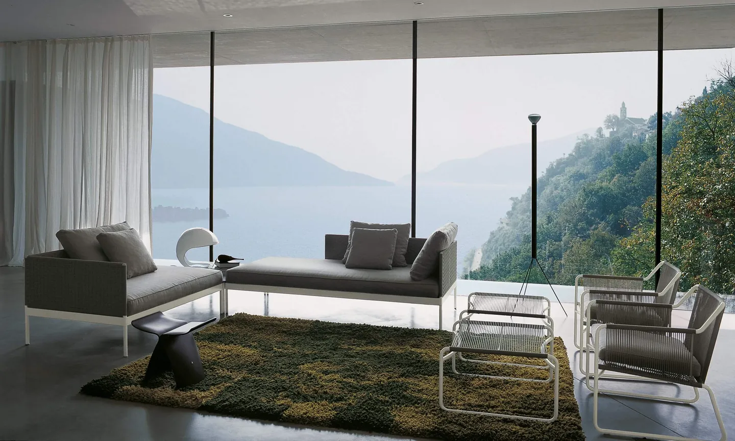 RODA Basket outdoor furniture on a terrace, catalog photograph 3