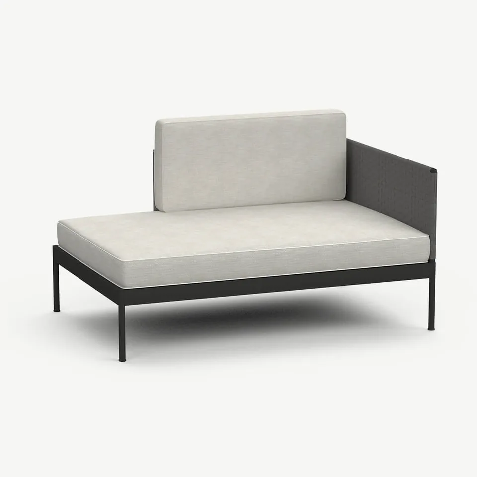 RODA Basket two-seater right/left module 353 + 331, Italian outdoor furniture