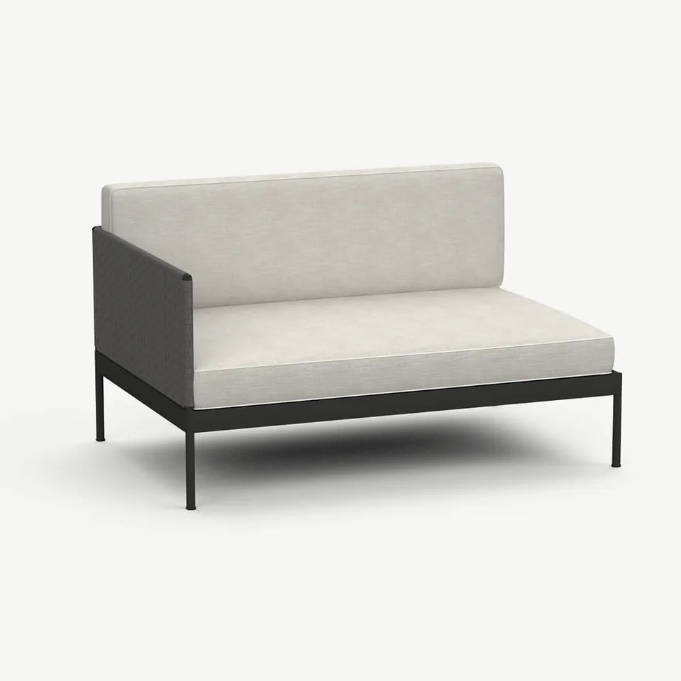 RODA Basket two-seater right module 353 + 334, Italian outdoor furniture