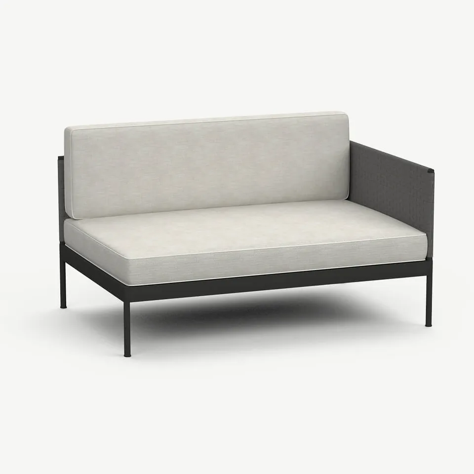 RODA Basket two-seater left module 353 + 335, Italian outdoor furniture