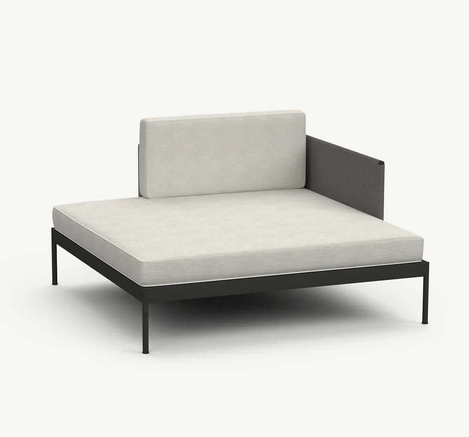 RODA Basket two-seater right/left module 354 + 331, Italian outdoor furniture