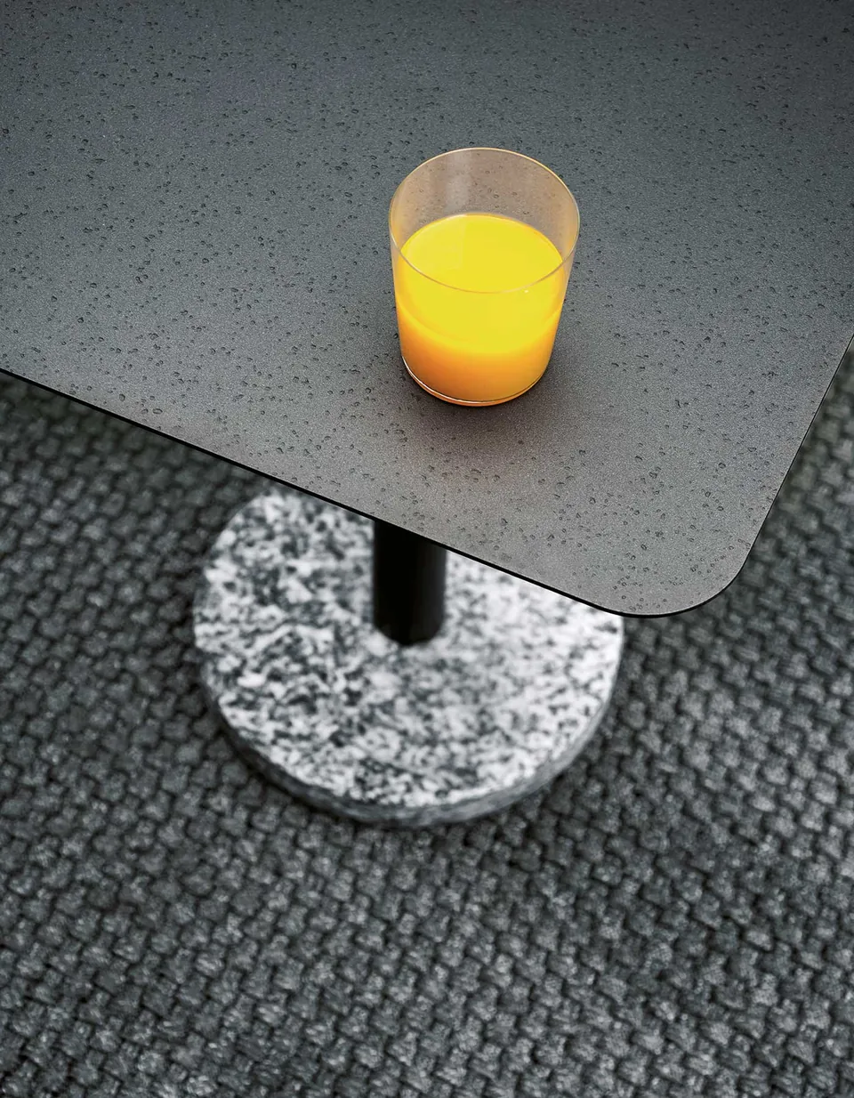 RODA Bernardo outdoor furniture on a terrace, catalog photograph 3