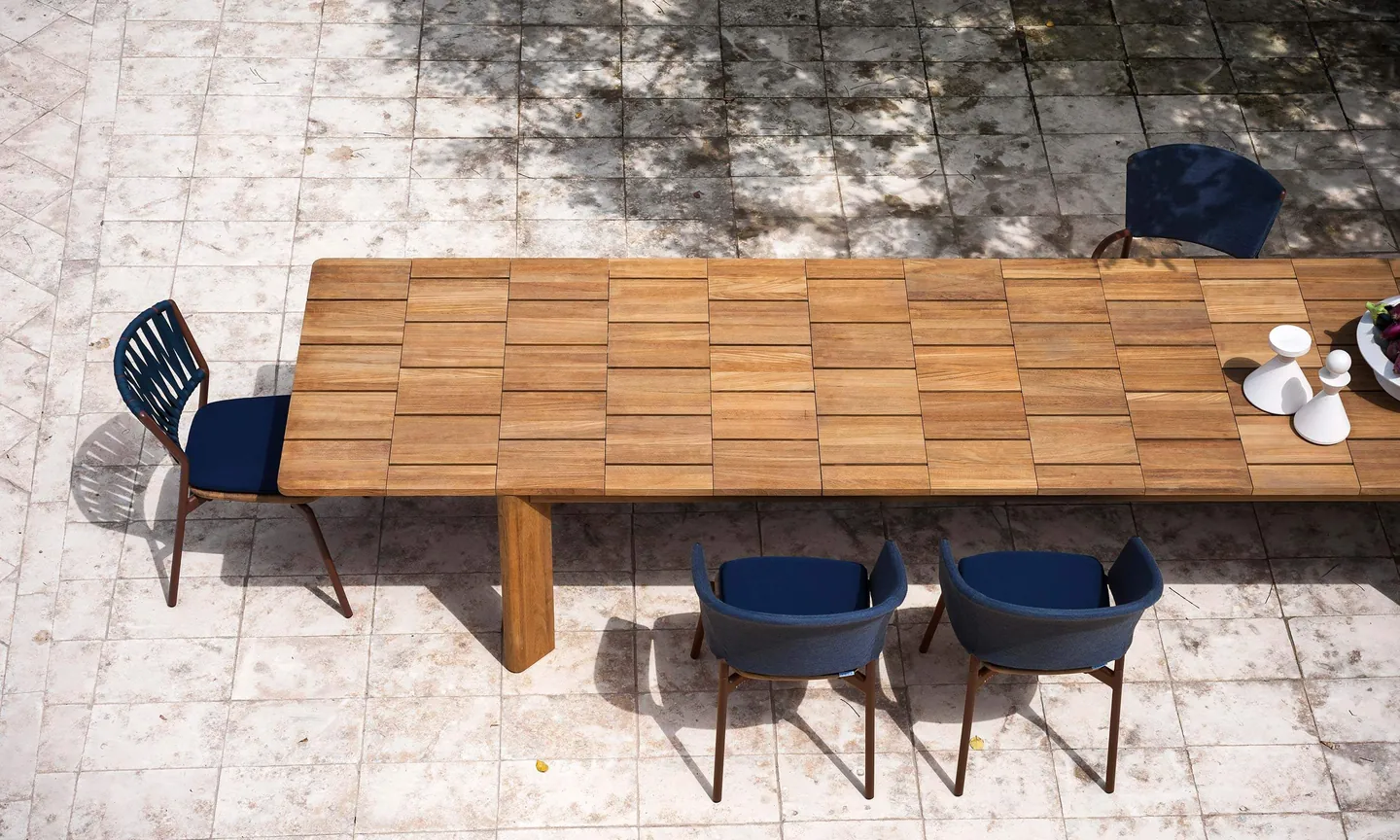 RODA Brick outdoor furniture on a terrace, catalog photograph 2