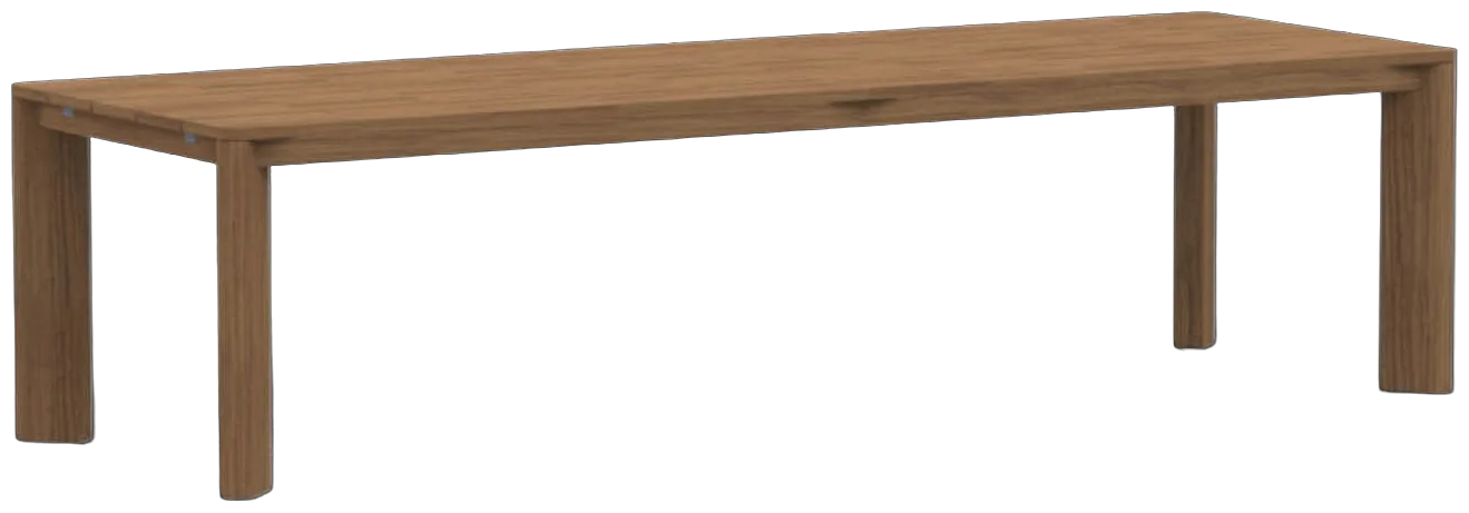 RODA Brick extendable teak dining table with a brick-pattern top, Italian outdoor furniture by Gordon Guillaumier