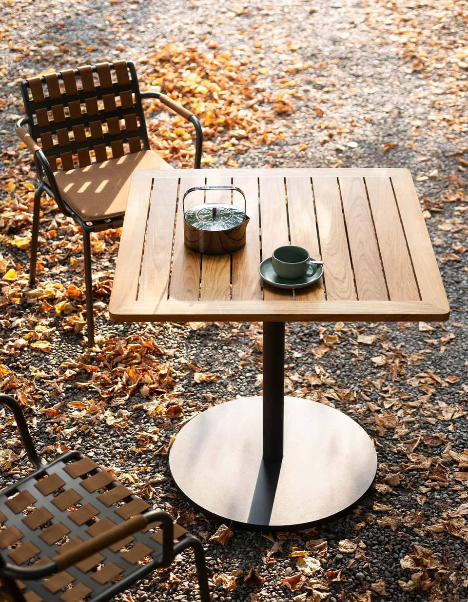 RODA Button outdoor furniture on a terrace, catalog photograph 2