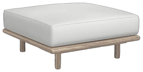 RODA Eden one-seater teak module with hydro-draining cushion, RODA garden furniture by Rodolfo Dordoni