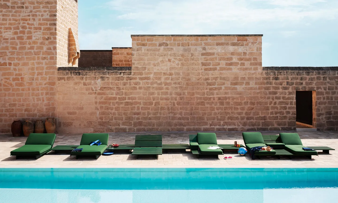 RODA Eolie iroko pool loungers, Italian outdoor furniture