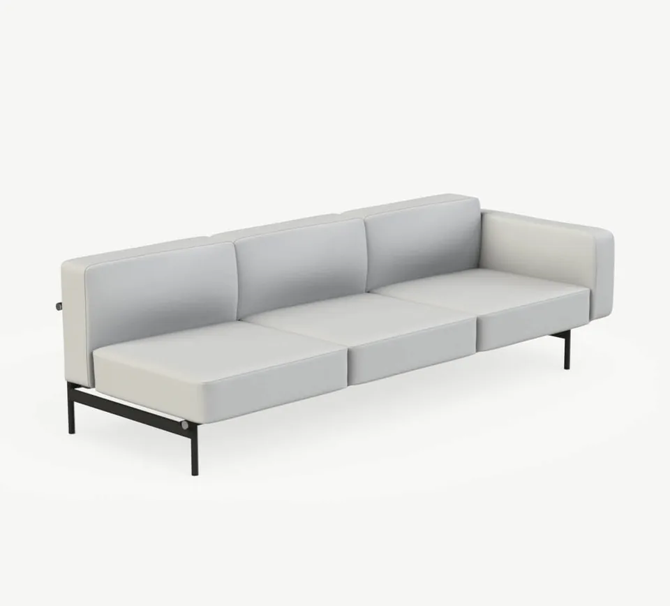 RODA Estendo three-seater left module 312, Italian outdoor furniture