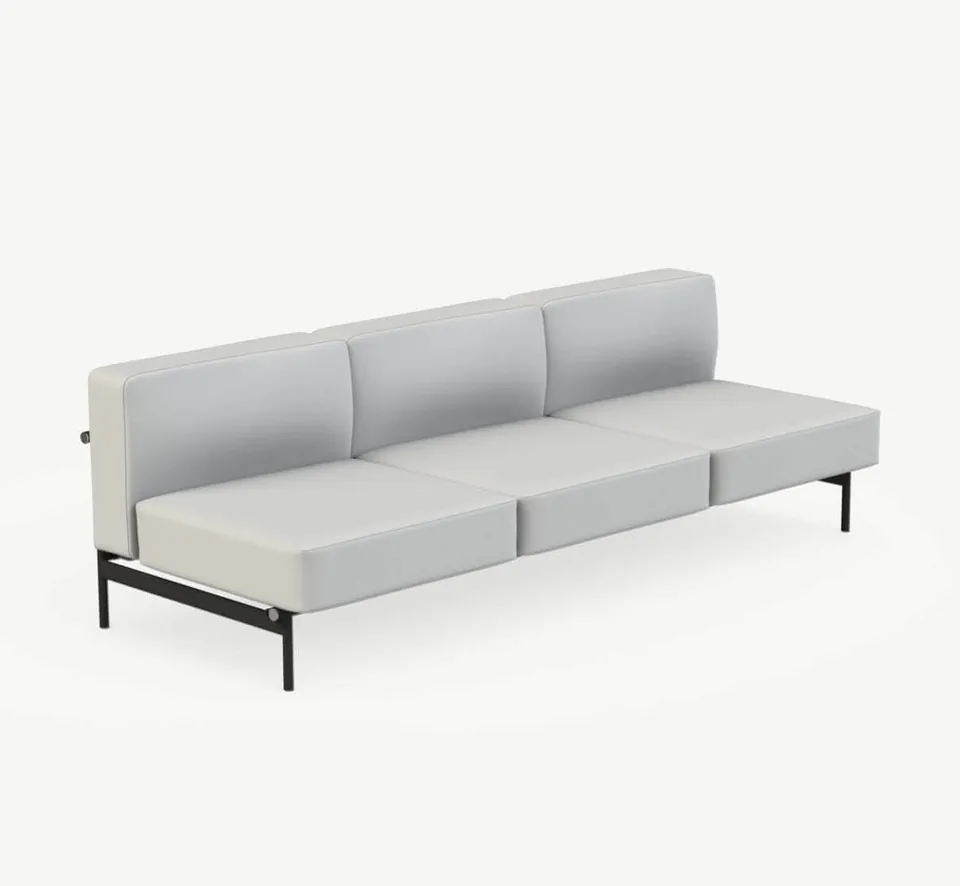 RODA Estendo three-seater central module 313, Italian outdoor furniture