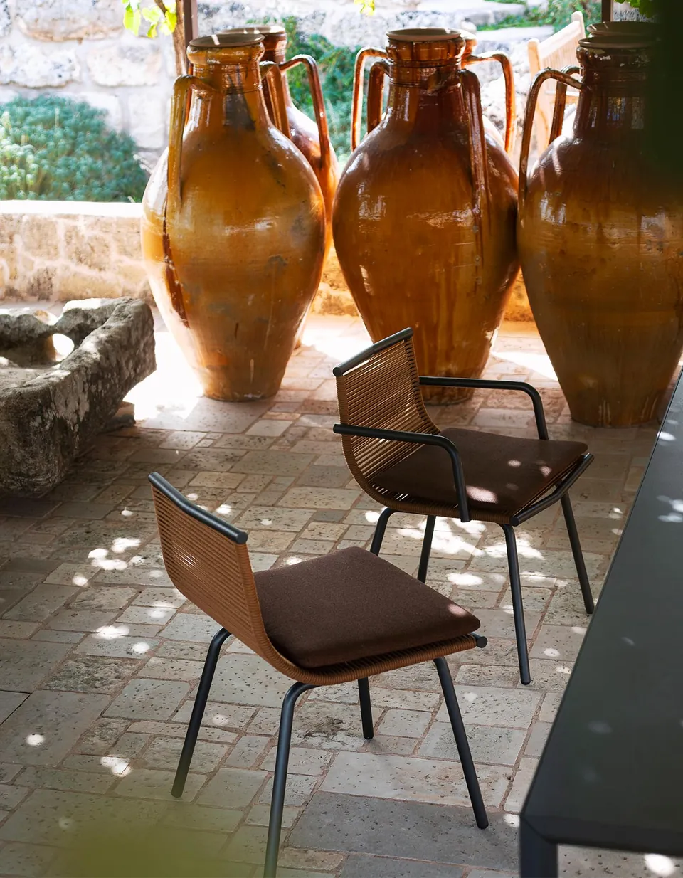 RODA Laze outdoor furniture on a terrace, catalog photograph 3