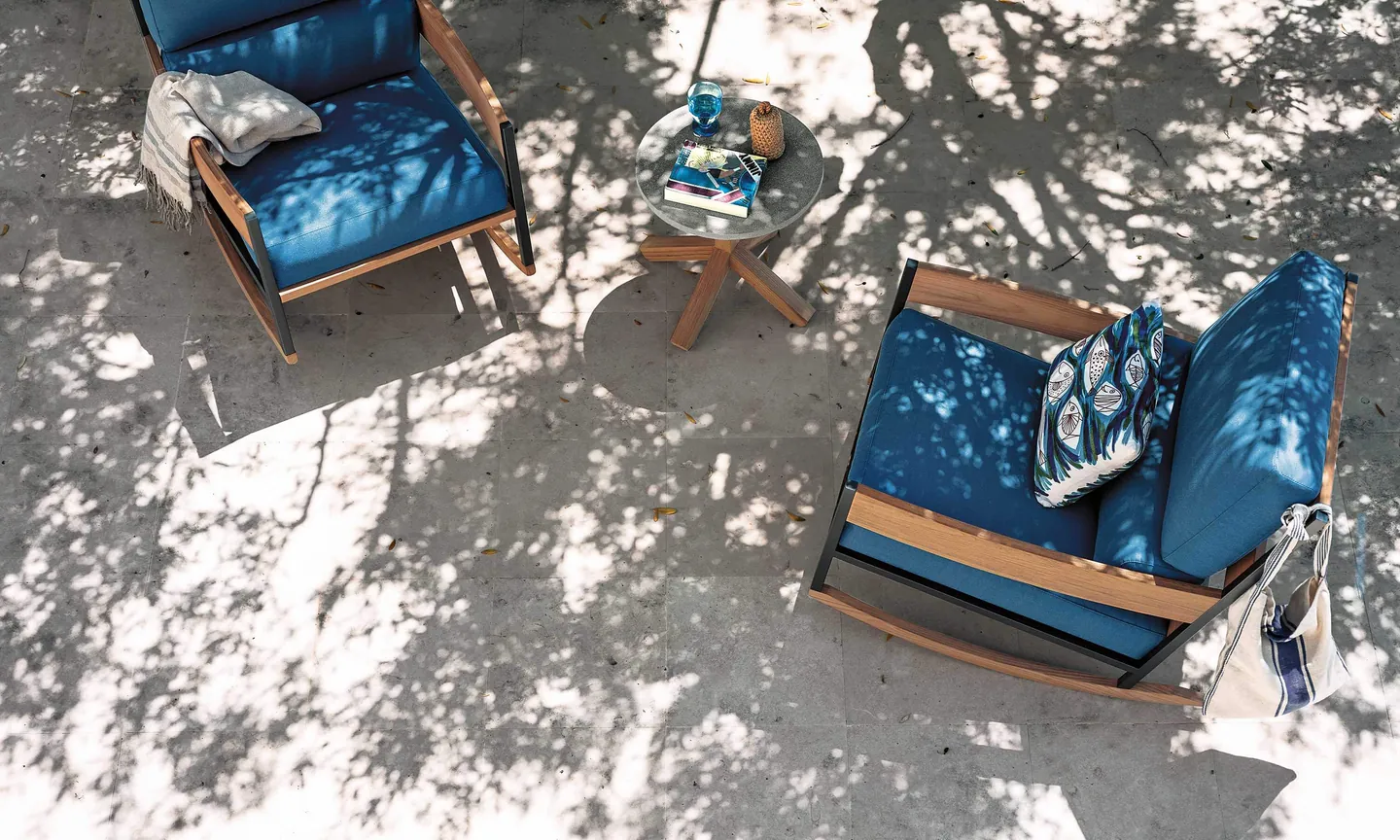 RODA Nap outdoor rocking chair, Italian outdoor furniture