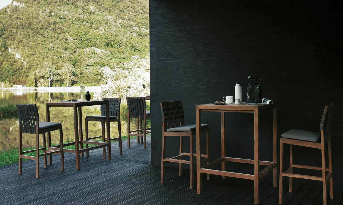 RODA Network outdoor furniture on a terrace, catalog photograph 2
