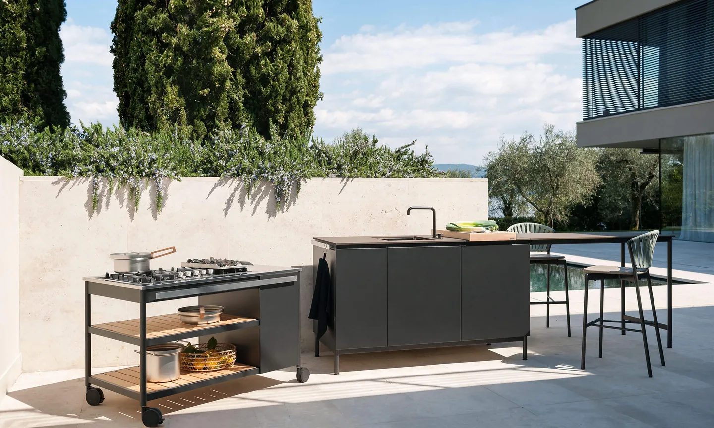 RODA Norma modular outdoor kitchen, Italian outdoor furniture