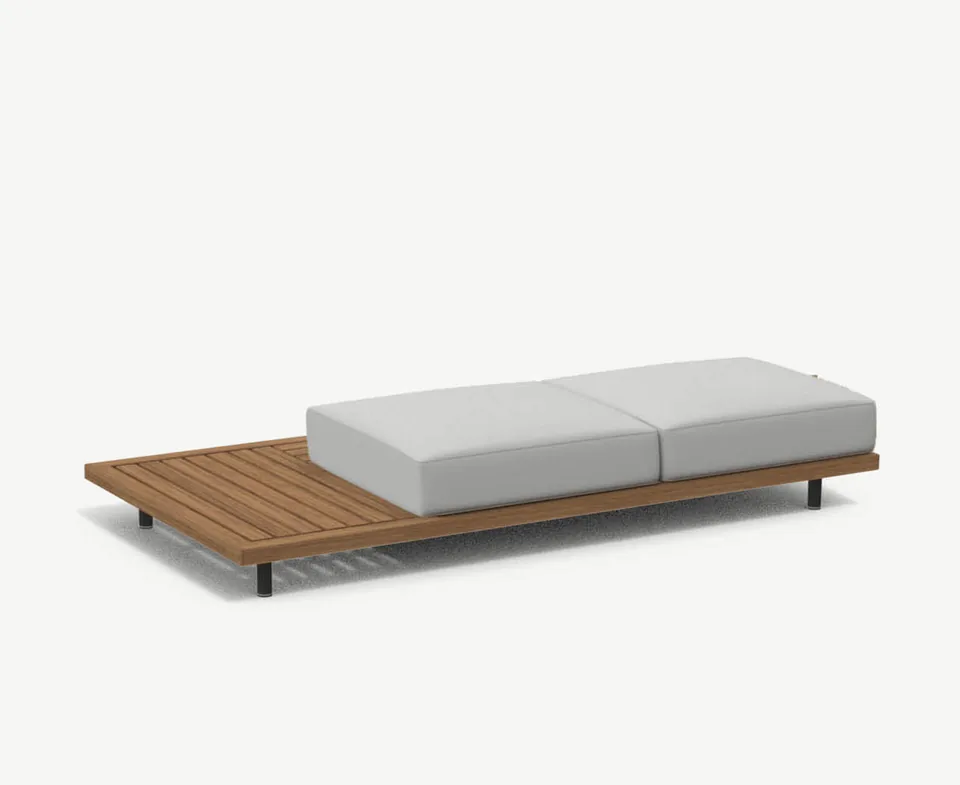 RODA Philia two-seater right deck module 204, Italian outdoor furniture