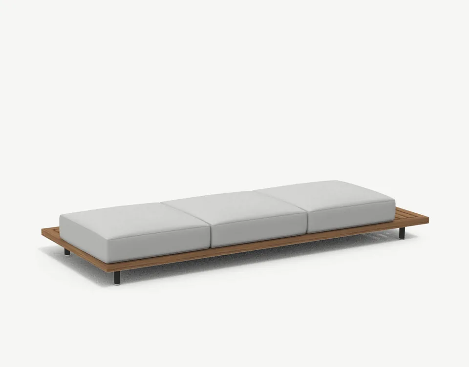 RODA Philia three-seater left module 301, Italian outdoor furniture