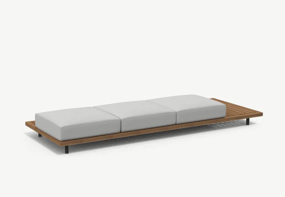 RODA Philia three-seater left deck module 303, Italian outdoor furniture