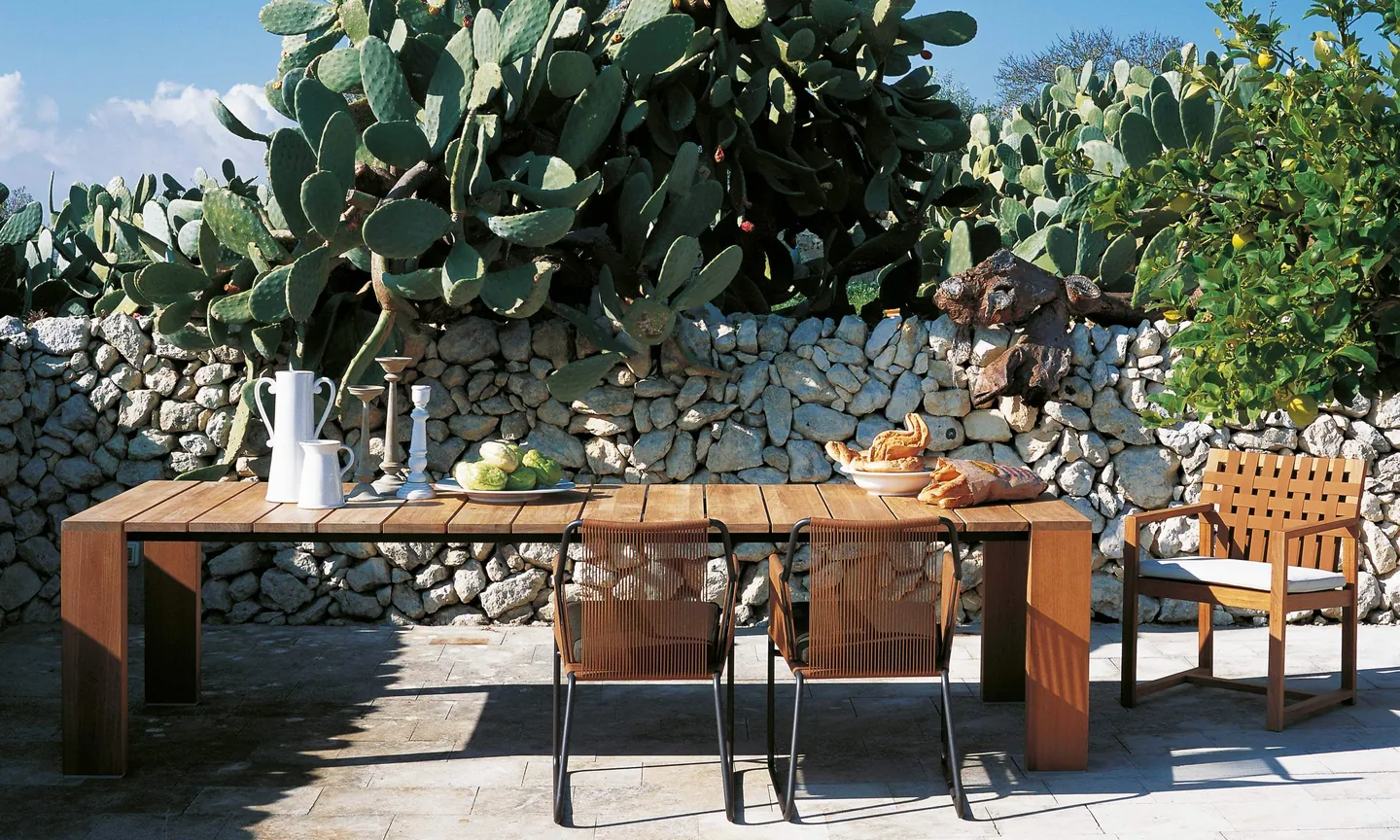 RODA Pier teak dining table, Italian outdoor furniture