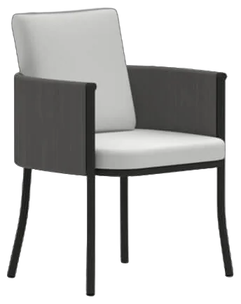 RODA Saddle dining armchair with hand-woven cord back and aluminum frame, woven outdoor dining chair by Gordon Guillaumier