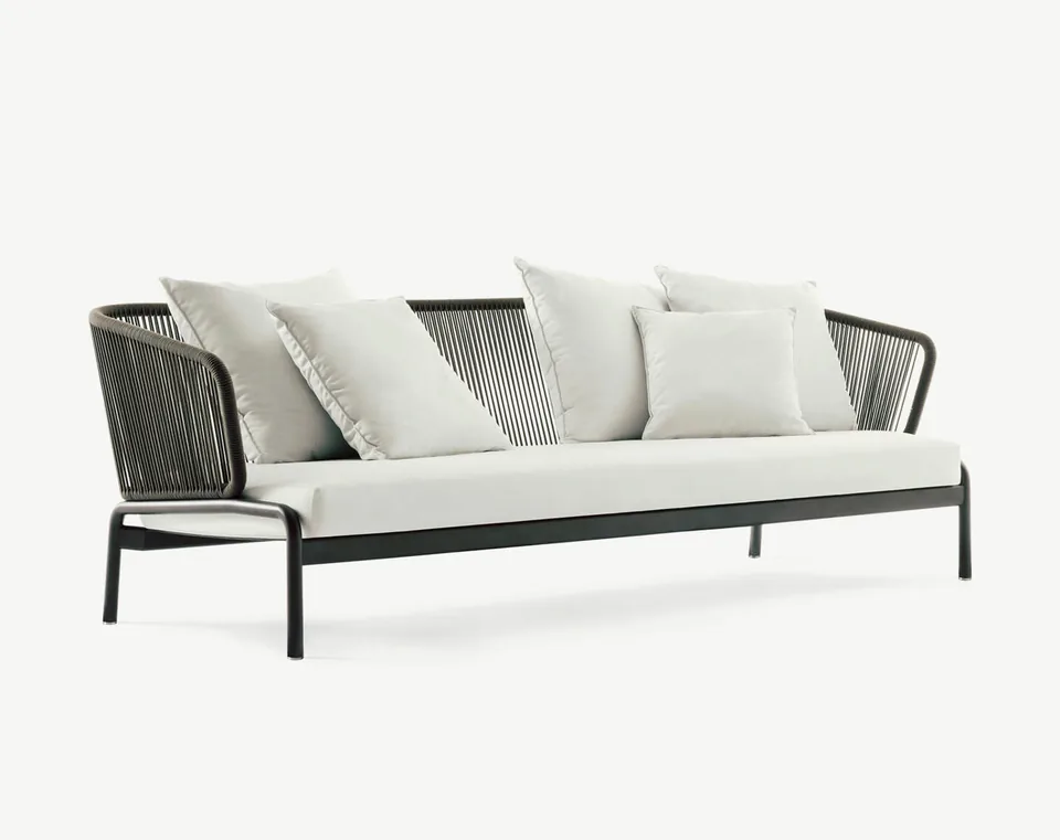 RODA Spool three-seater sofa 003, Italian outdoor furniture