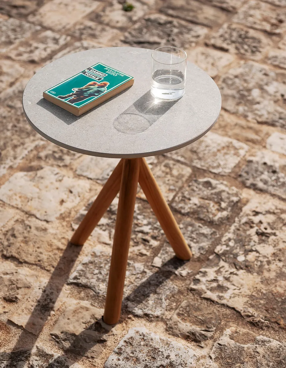 RODA Stork teak side table, Italian outdoor furniture