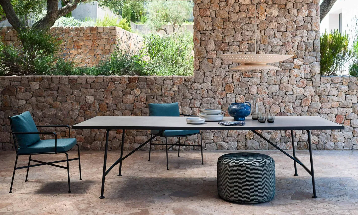 RODA Stresa outdoor furniture on a terrace, catalog photograph 3