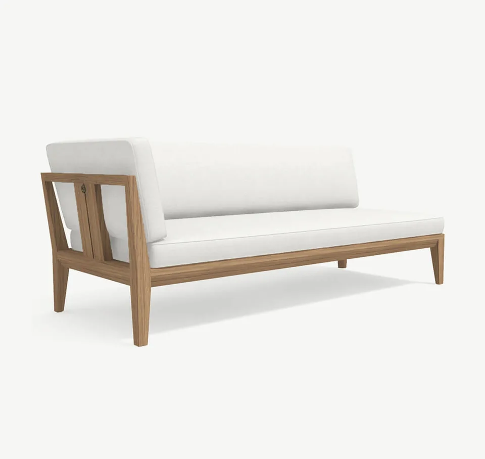 RODA Teka three-seater right module 005, Italian outdoor furniture