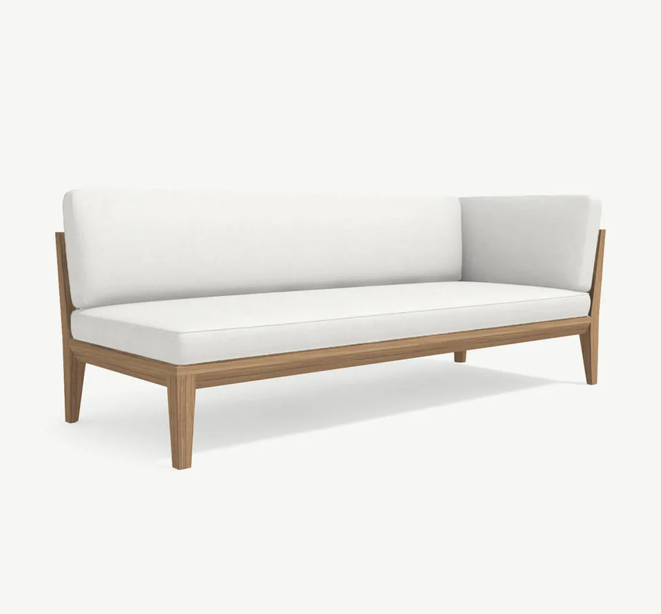RODA Teka three-seater left module 006, Italian outdoor furniture