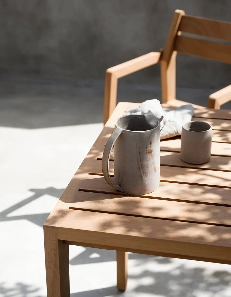 RODA Zania outdoor furniture on a terrace, catalog photograph 2